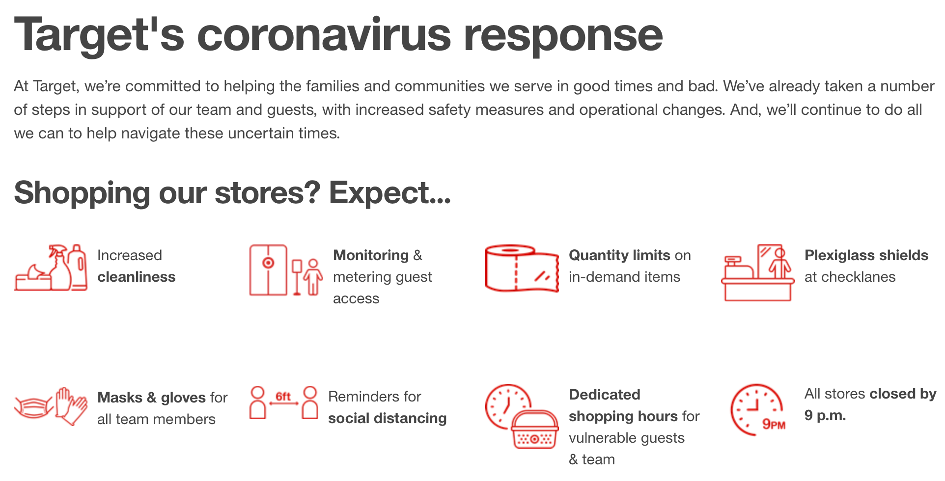Target's Coronavirus Response
