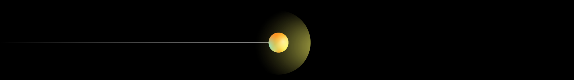 Adlucent yellow Orb moving from the left to right.